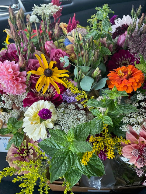 DIY Wedding/ Event Bloom Bucket- Focals, fillers, greenery: Available for August through 1st week of October